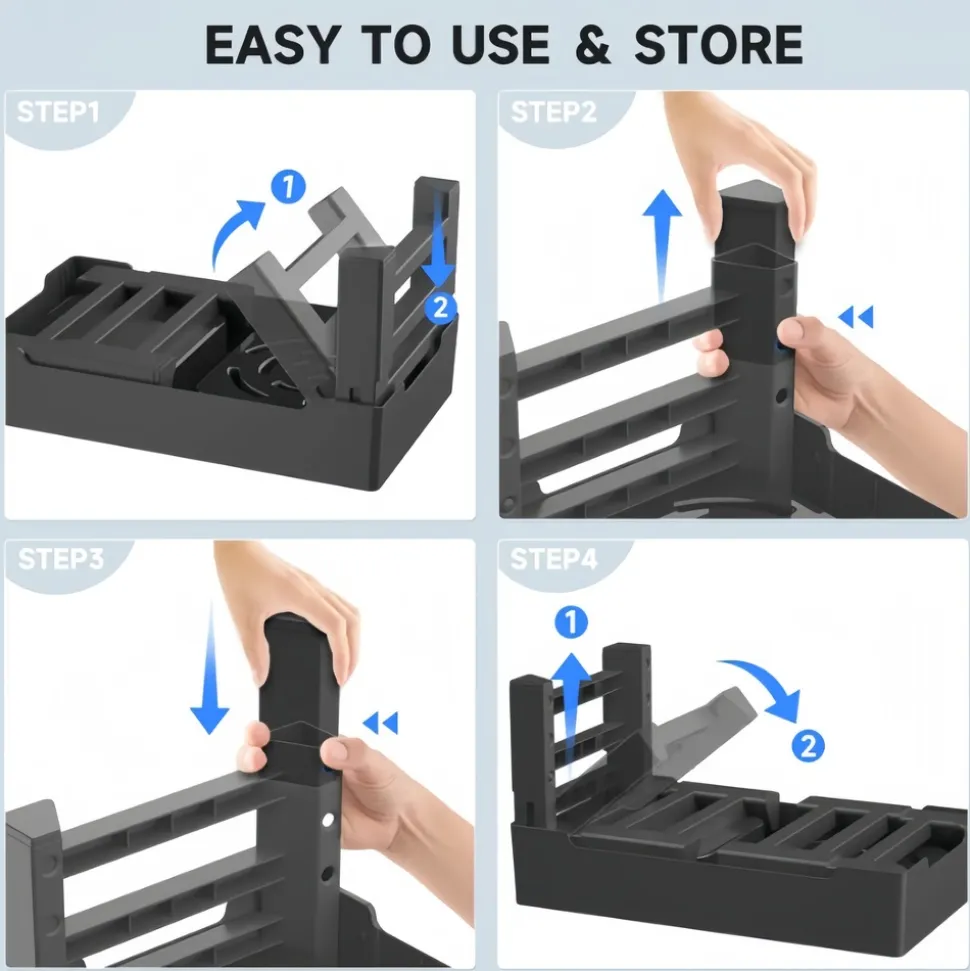 DOWNYPAWS - Table d'alimentation en acier inoxydable pour animaux - bol nourriture lente, eau flottant, hauteur réglable, durable