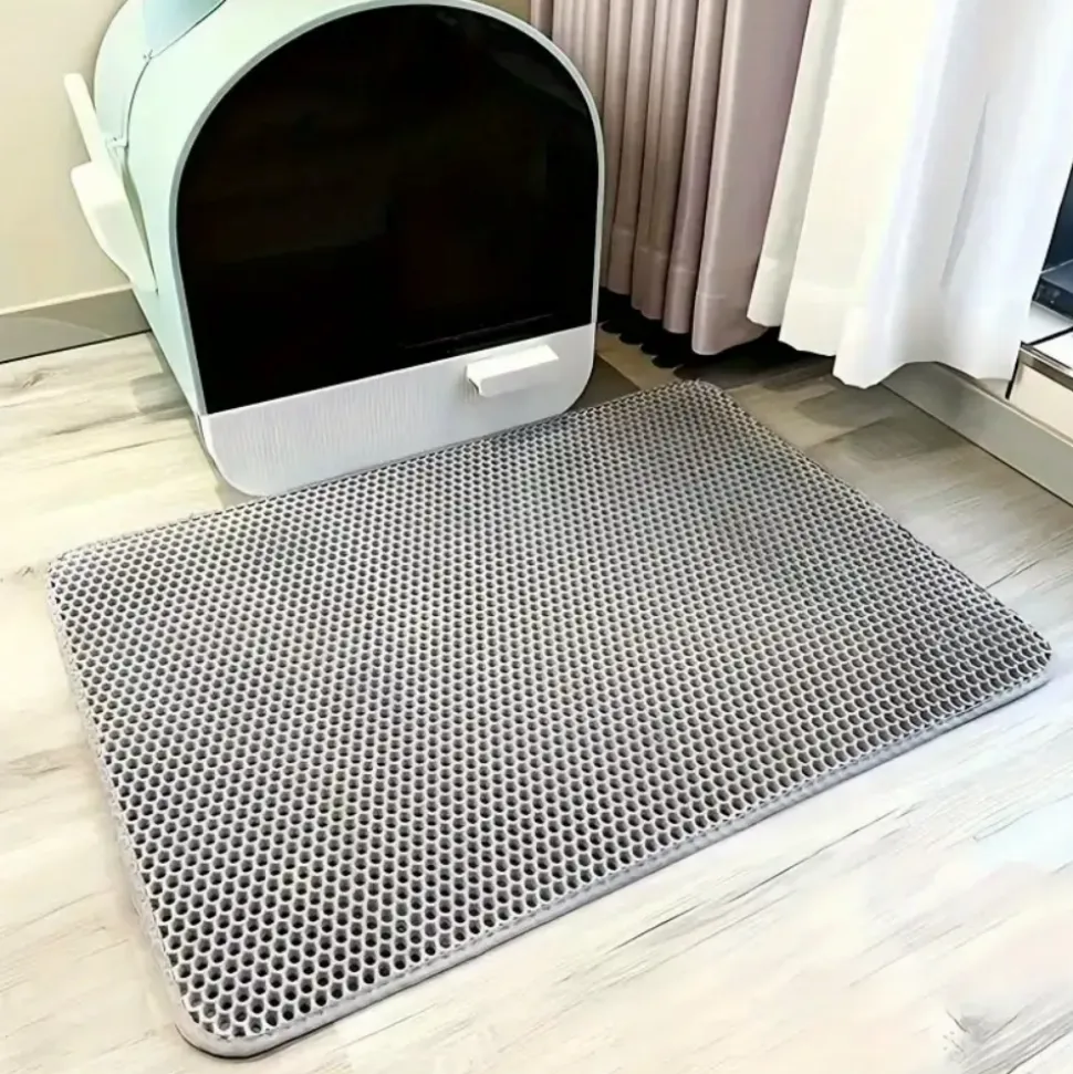 DOWNYPAWS - Tapis anti-éclaboussures et anti-taches pour litière pour chat 30*45cm
