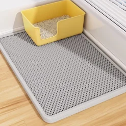 DOWNYPAWS - Tapis anti-éclaboussures et anti-taches pour litière pour chat 45*60cm