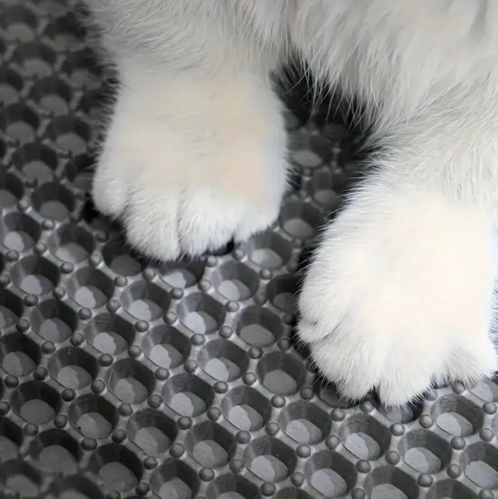 DOWNYPAWS - Tapis anti-éclaboussures et anti-taches pour litière pour chat 45*60cm
