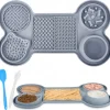 DOWNYPAWS - Tapis antifuite - 6 en 1 slow feeder gamelle