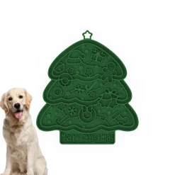 DOWNYPAWS - Tapis de léchage silicone pour chien et chat - arbre de noël