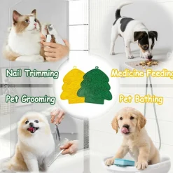 DOWNYPAWS - Tapis de léchage silicone pour chien et chat - arbre de noël