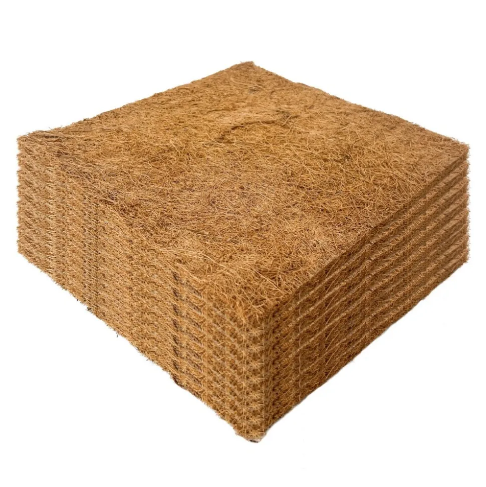 DOWNYPAWS - Tapis en fibre de noix de coco pour nid d'oiseau et animal de compagnie 55*55cm 2 pièces