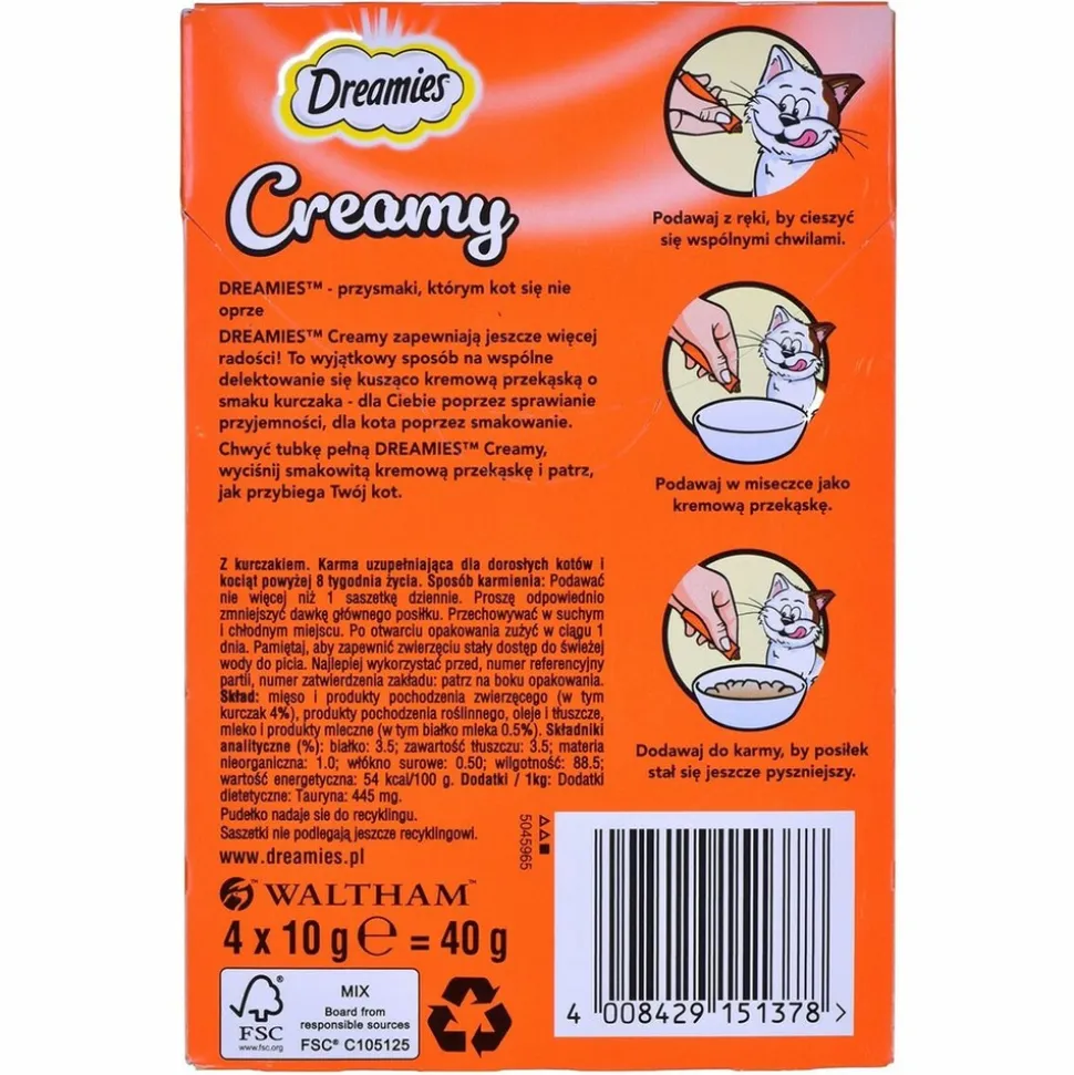 DREAMIES - Collation pour chat dreamies creamy 4 x 10 g poulet