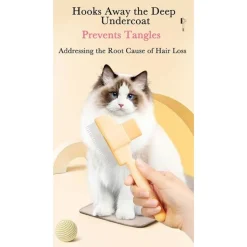 DTOPBUYAGE - Brosse autonettoyante magique pour chats et chiens élimine poils et puces