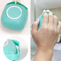 DTOPBUYAGE - Brosse de bain pour animaux de compagnie avec distributeur de shampooing dtopbuyage
