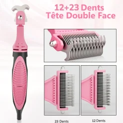 DTOPBUYAGE - Brosse de toilettage pour chien & peigne à démêler pour chat