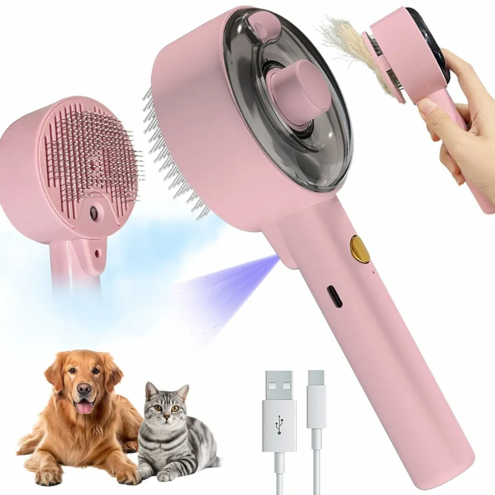 DTOPBUYAGE - Brosse vapeur 4 en 1 pour chat autonettoyante