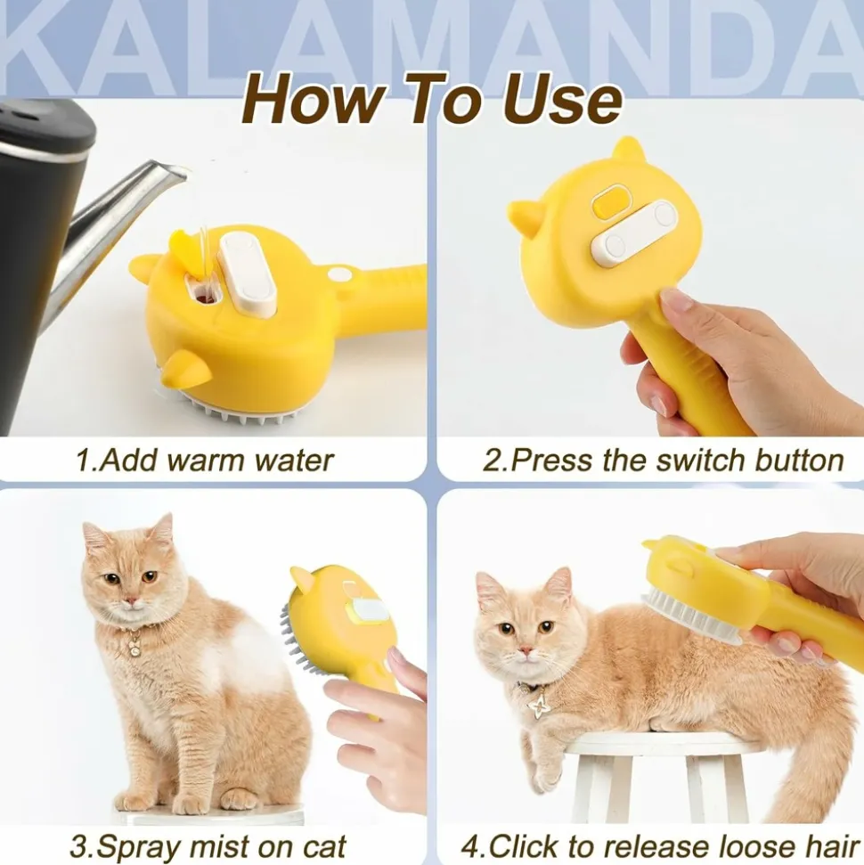 DTOPBUYAGE - Brosse vapeur pour chat contre la mue dtopbuyage