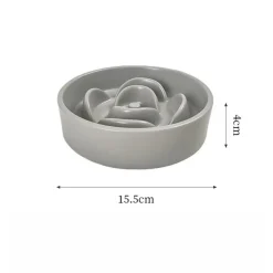 DTOPBUYAGE - Dtopbuyage ecuelle anti glouton plastique couleur grise 15.5*15.5*4cm