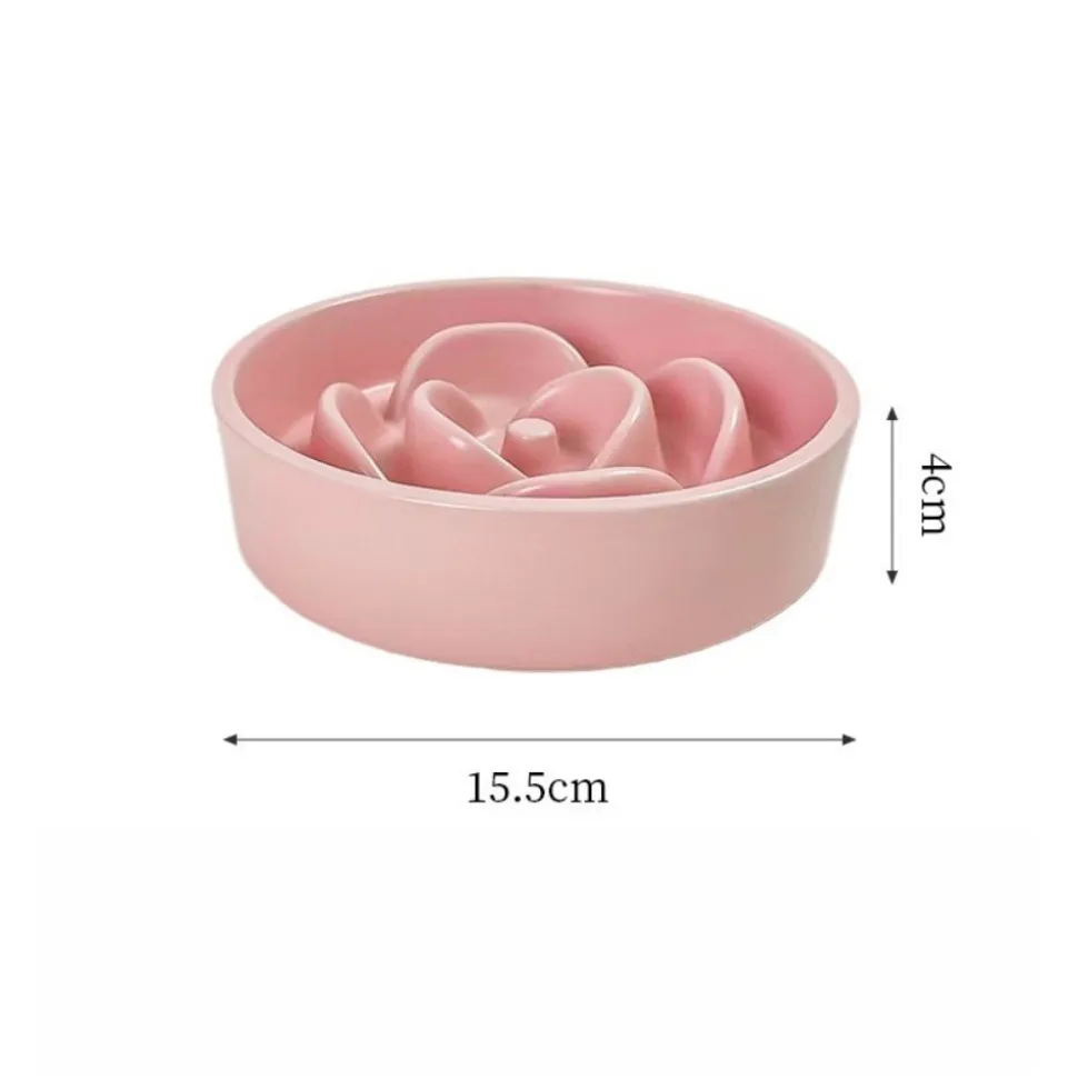 DTOPBUYAGE - Dtopbuyage ecuelle anti glouton plastique rose 15.5*15.5*4cm