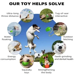 DTOPBUYAGE - Dtopbuyage jouet de récupération pour chien avec corde