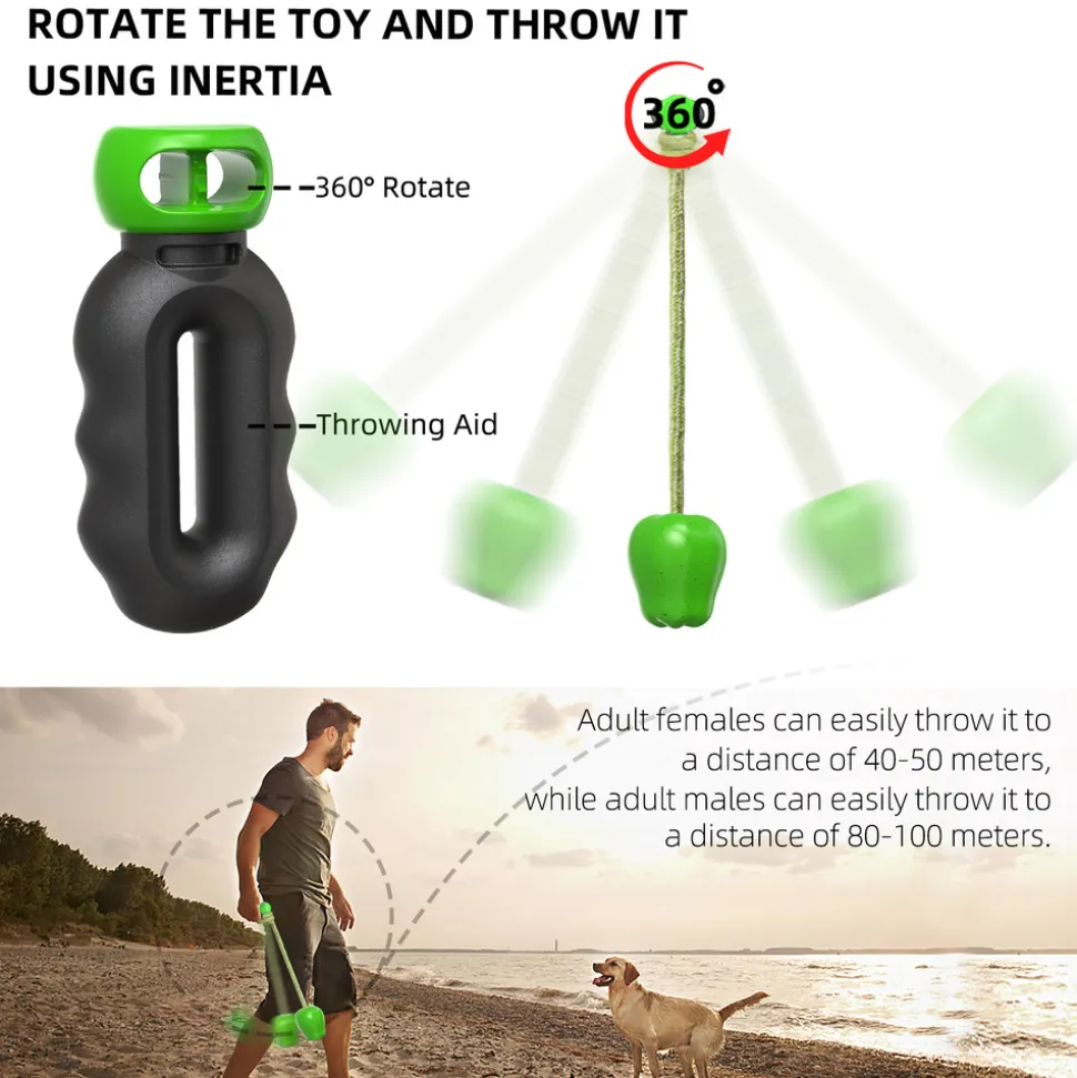 DTOPBUYAGE - Dtopbuyage jouet de récupération pour chien avec corde