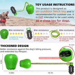 DTOPBUYAGE - Dtopbuyage jouet de récupération pour chien avec corde