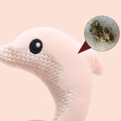 DTOPBUYAGE - Dtopbuyage jouet interactif dauphin en peluche pour chat
