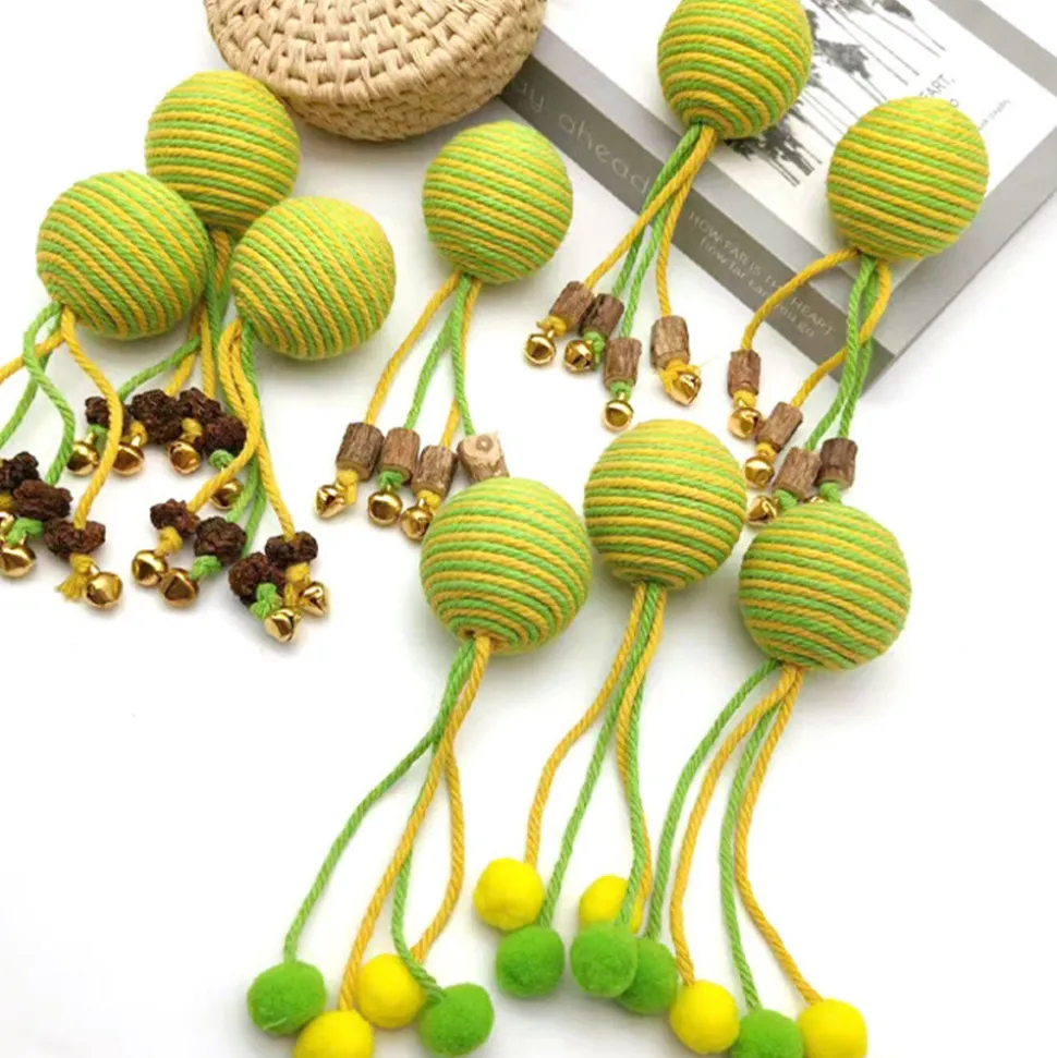 DTOPBUYAGE - Dtopbuyage jouets pour chats : boules de coton avec sonnette