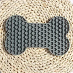 DTOPBUYAGE - Gamelle silicone à ventouse pour chien gris