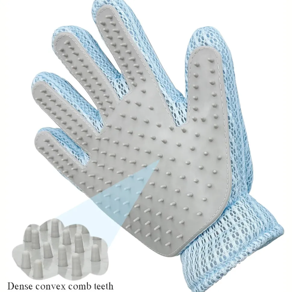 DTOPBUYAGE - Gant de toilettage 2 en 1 pour chiens et chats