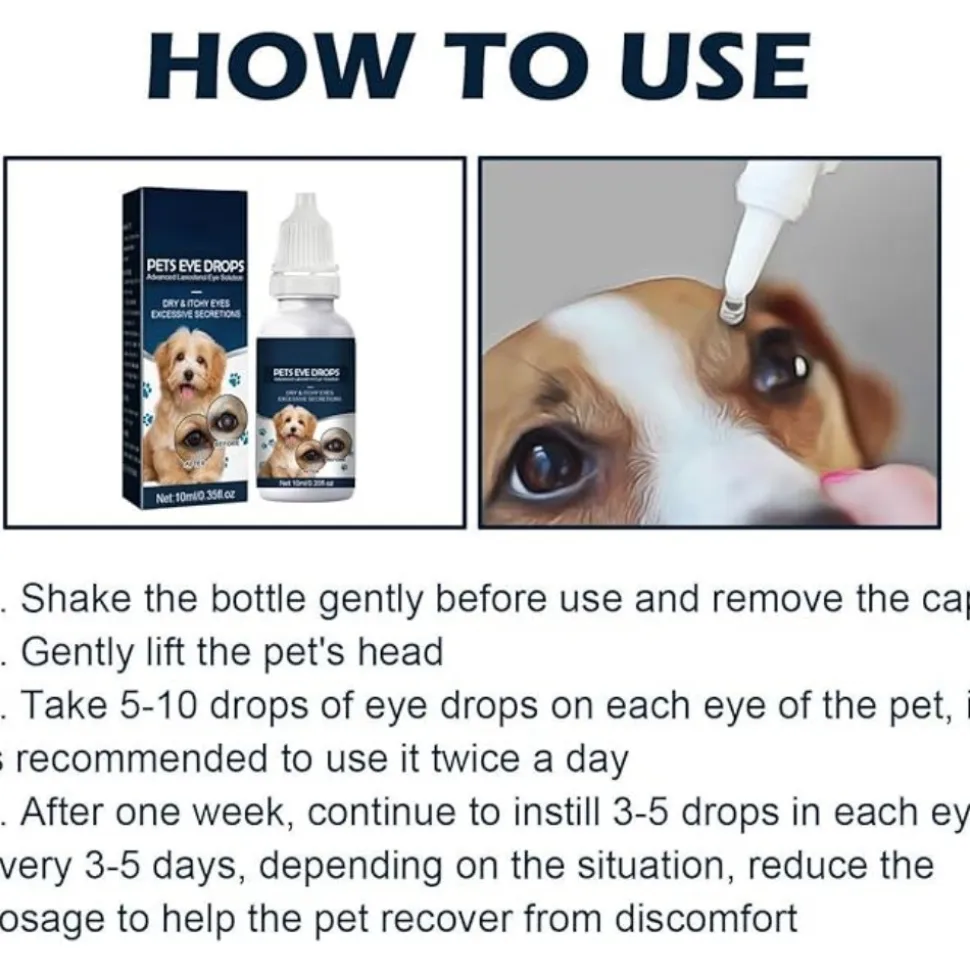 DTOPBUYAGE - Gouttes pour yeux de chats et chiens