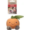 DTOPBUYAGE - Jouet chien flamingo orange latex couineur 11,5x11,5x9,7cm
