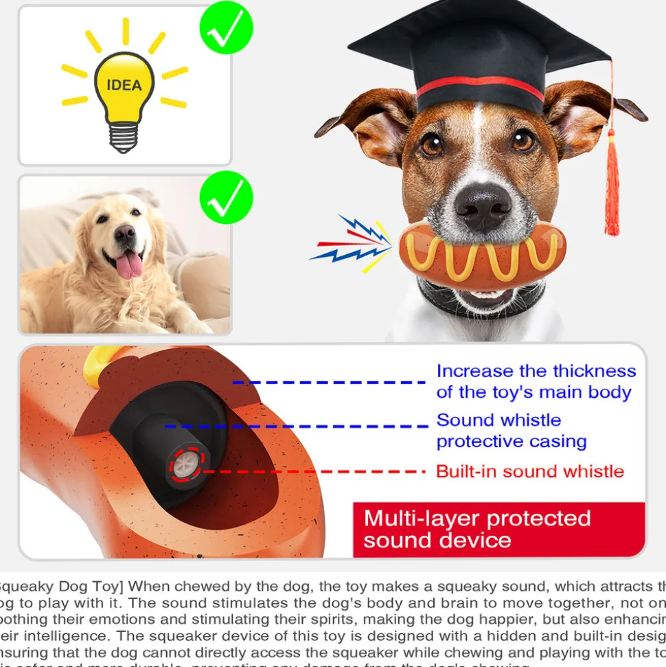 DTOPBUYAGE - Jouet à mâcher pour chiots - en caoutchouc naturel, interactif