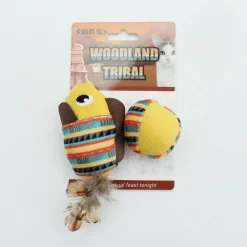 DTOPBUYAGE - Jouet teaser pour chats peluche 3 pièces pour exercice dentition
