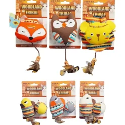 DTOPBUYAGE - Jouet teaser pour chats peluche 3 pièces pour exercice dentition