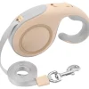 DTOPBUYAGE - Laisse extensible verrouillée 5m dorée chien