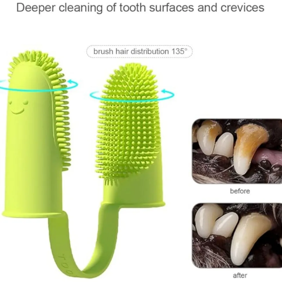 DTOPBUYAGE - Lot de 10 brosse à dents pour chien et chat dtopbuyage