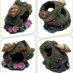 DTOPBUYAGE - Ornement aquarium barrel cave 1 pcs