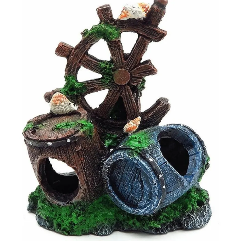 DTOPBUYAGE - Ornement aquarium barrel cave 1 pcs