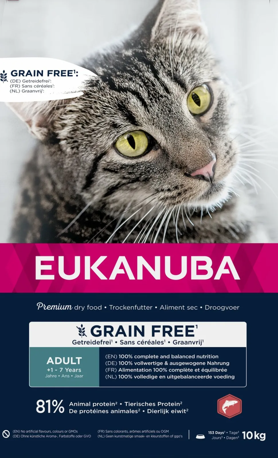 EUKANUBA - Eukanuba - croquettes sans céréales au saumon pour chat 10kg