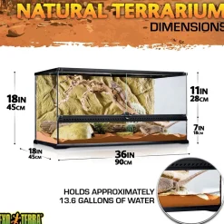 EXO TERRA - Terrarium s/haut, 120l, 45x45x60cm