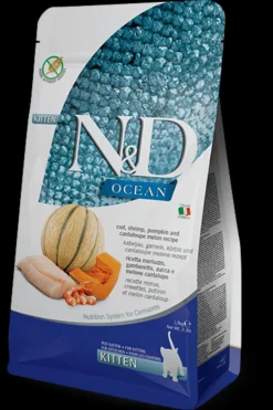 FARMINA - Croquettes n&d ocean potiron morue, crevette & melon kitten 1,5 kg
