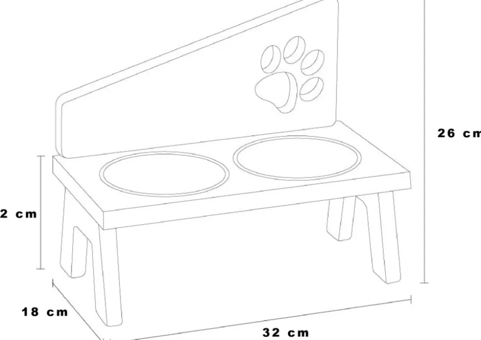 FELIFORMIA - Feliformia® Gamelle Chat 600ml Support en bois avec 2 Bols Gamelle Chat surélevée acier inoxydable Bol pour Chat et Petit Chien