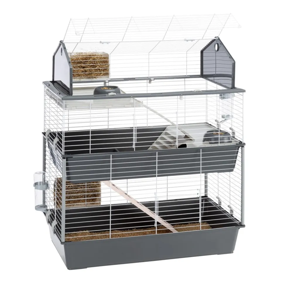 FERPLAST - Cage "Barn 100 double" pour lapin - 95x57x121cm