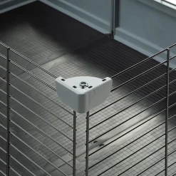FERPLAST - Cage modulable ouverte pour cochons d'inde multipla open, en grillage métallique et plastique recyclé
