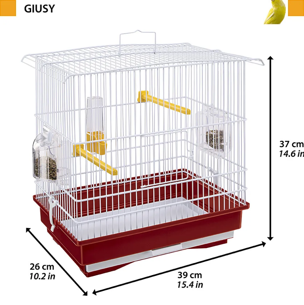 FERPLAST - Cage à oiseaux - rouge et blanc