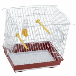 FERPLAST - Cage à oiseaux - rouge et blanc