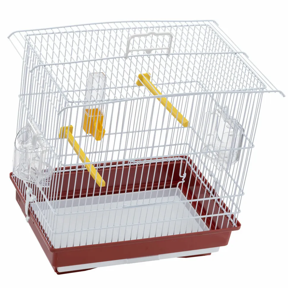 FERPLAST - Cage à oiseaux - rouge et blanc