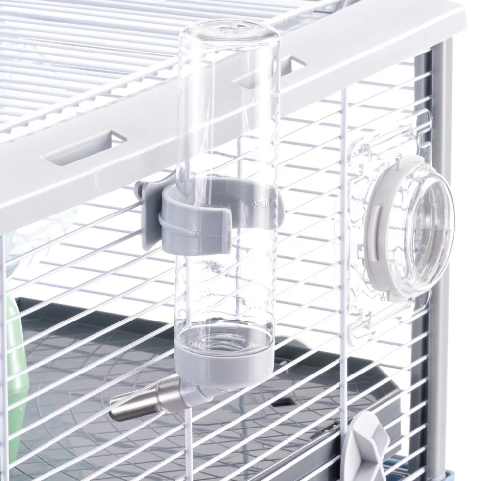Ferplast cage pour rongeurs criceti 80 pour hamsters, en métal, accessoires inclus : mangeoire, abreuvoir, maison, roue, étagère,