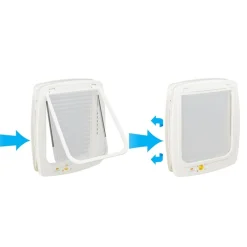 FERPLAST - Chatière manuelle à 4 voies swing 9 set blanc 72105011