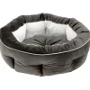 Ferplast couchage arrondi pour chiens et chats marquis 55, lit pour animaux, velours doux, lavable, ø 55 x 20 cm, gris