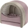 Ferplast couchage d'intérieur pour chats majesty 20, maisonnette pour chats, velours doux, lavable, 40x34x36, rose