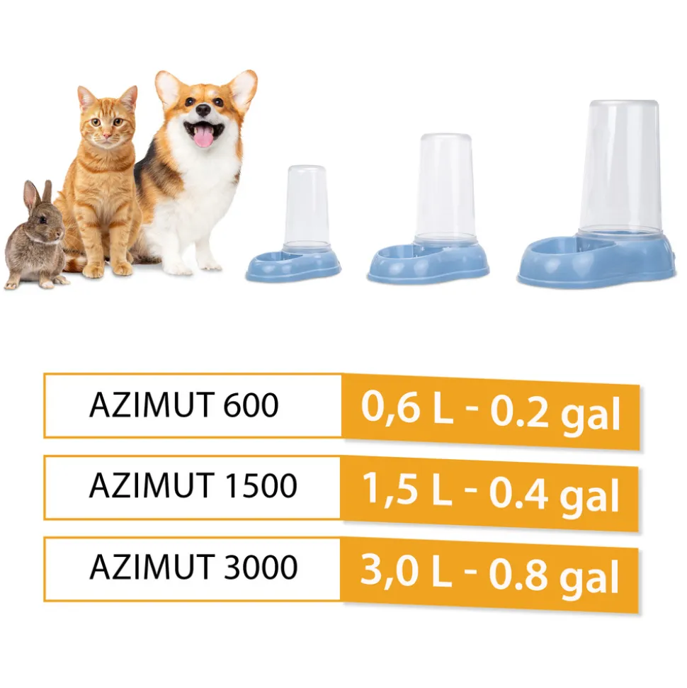 Ferplast distributeur de nourriture ou d'eau pour chiens et chats azimut 600, distributeur de nourriture sèche ou eau 0,6 litre,