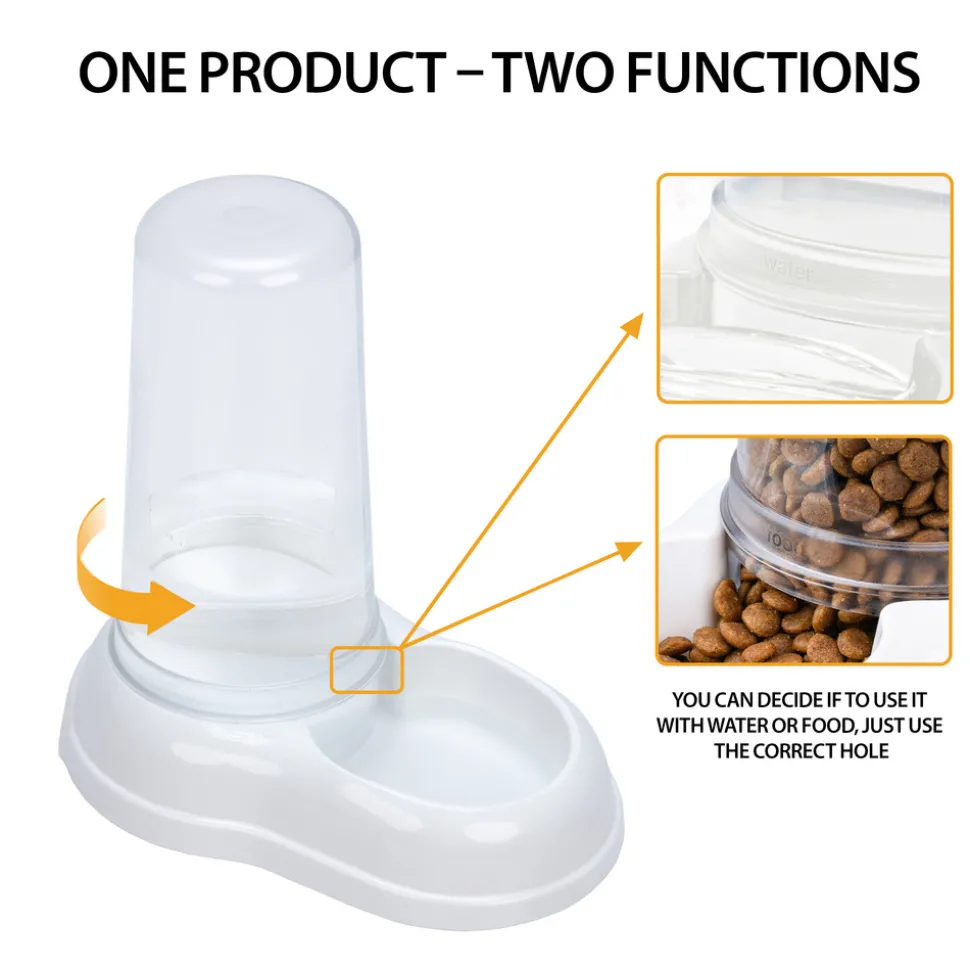 Ferplast distributeur de nourriture ou d'eau pour chiens et chats azimut 600, distributeur de nourriture sèche ou eau 0,6 litre,