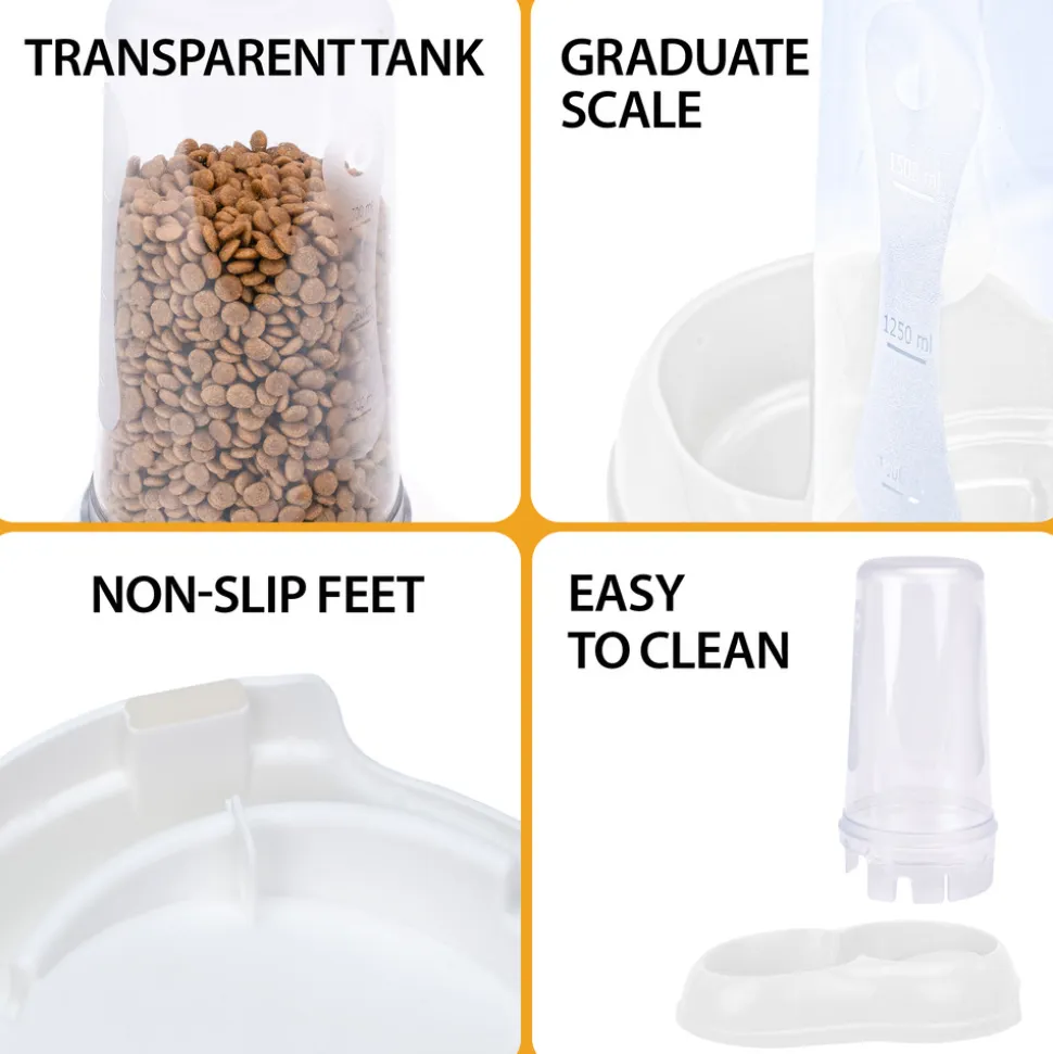 Ferplast distributeur de nourriture ou d'eau pour chiens et chats azimut 600, distributeur de nourriture sèche ou eau 0,6 litre,