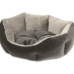 Ferplast divan pour chats et chiens queen 45 con coussin, couchage rembourré pour animaux, double-face, velours doux, lavable,