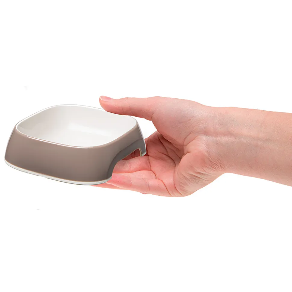 Ferplast gamelle pour chat glam - gamelle à nourriture et à eau pour chat en plastique à la mode, antidérapant, facile à nettoyer,